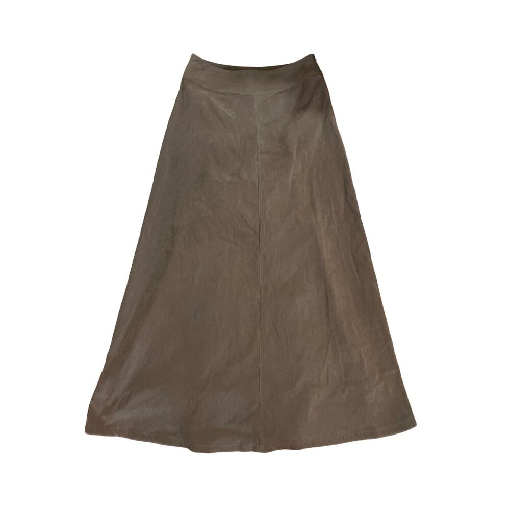 Metrostyle Suede Brown Long Skirt Size 4